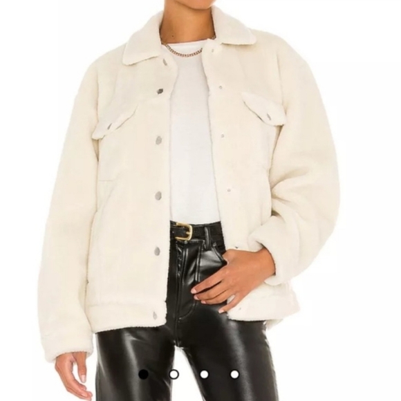 Anine Bing Rory Faux Fur Jacket - Picture 1 of 7